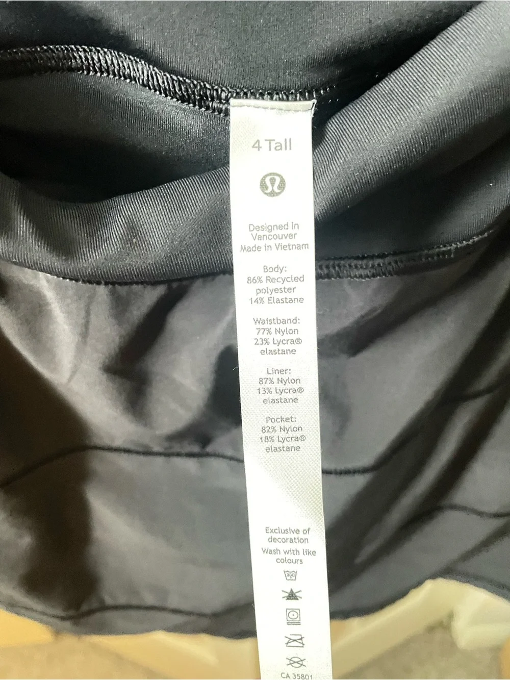 lululemon athletica Black Performance Mini Skirt